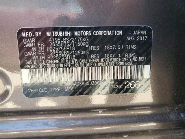 2018 MITSUBISHI OUTLANDER - JA4AD3A35JZ002000