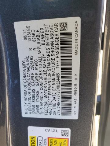 2022 HONDA CIVIC LX - 2HGFE2F28NH524405