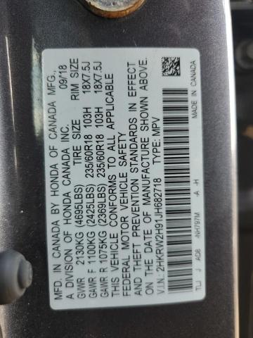 2018 HONDA CR-V TOURI - 2HKRW2H91JH682718