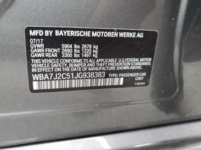 VIN WBA7J2C51JG938383 2018 BMW 7 SERIES no.12