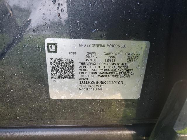 2019 CHEVROLET BOLT EV PR - 1G1FZ6S05K4119103