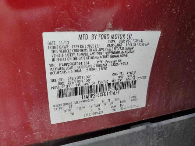 VIN 1FAHP2F8XEG141654 2014 Ford Taurus, Limited no.12