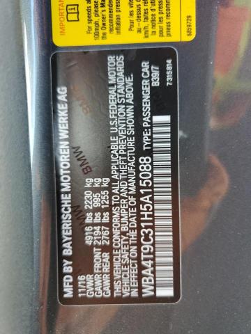 2017 BMW 440I WBA4T9C31H5A15088