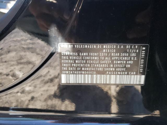 2015 VOLKSWAGEN GOLF TDI 3VW2A7AU9FM046638