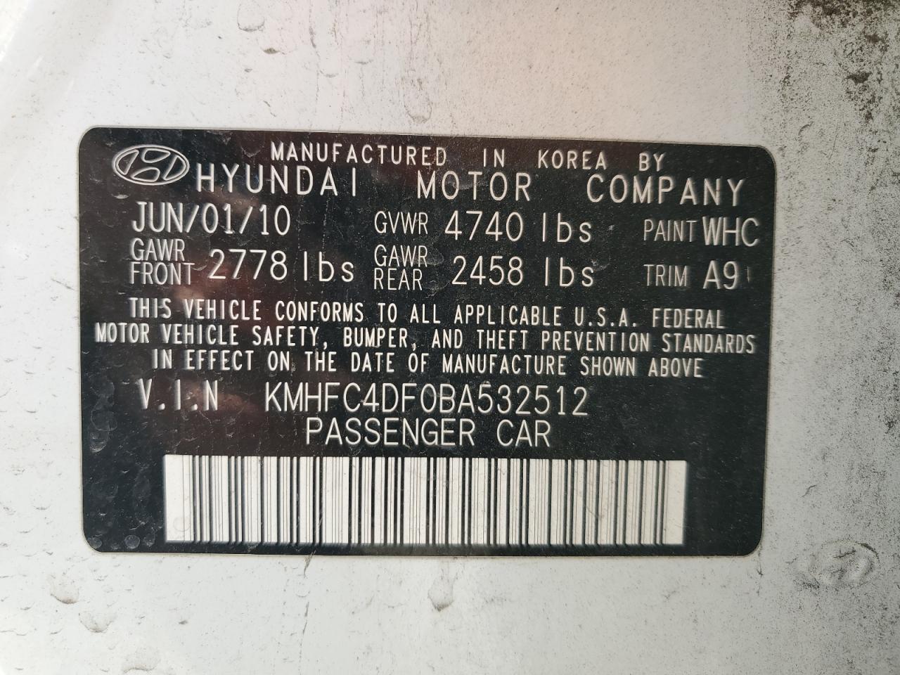 Lot #2940736327 2011 HYUNDAI AZERA GLS