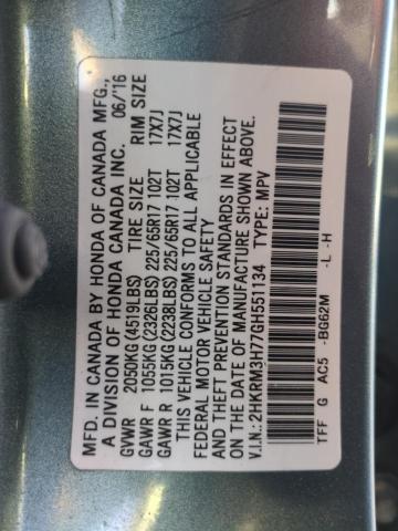 2016 HONDA CR-V EXL - 2HKRM3H77GH551134