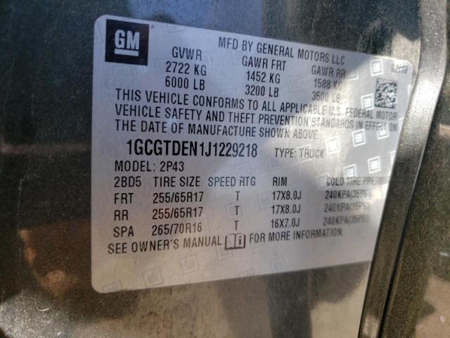 2018 CHEVROLET COLORADO Z - 1GCGTDEN1J1229218