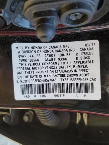 2017 HONDA CIVIC LX - 2HGFC2F50HH527643