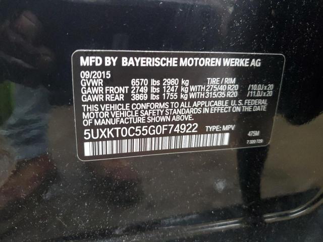 VIN 5UXKT0C55G0F74922 2016 BMW X5, Xdr40E no.13