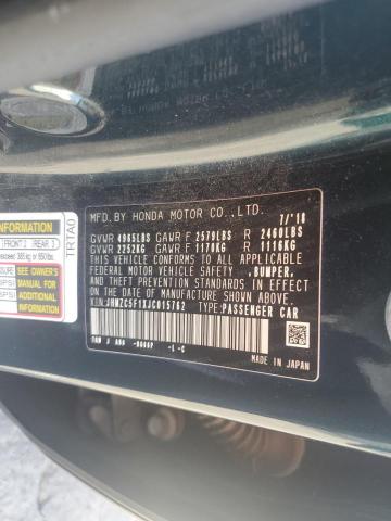 2018 HONDA CLARITY JHMZC5F1XJC015762