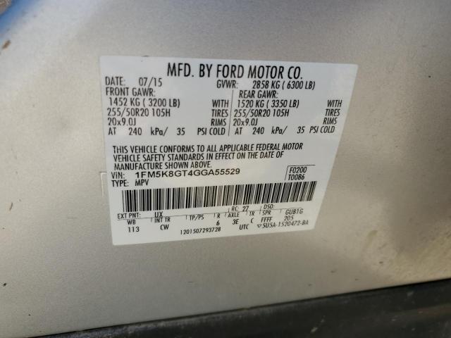 2016 FORD EXPLORER S - 1FM5K8GT4GGA55529