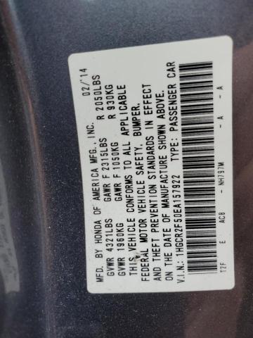 VIN 1HGCR2F50EA157922 2014 Honda Accord, Sport no.12