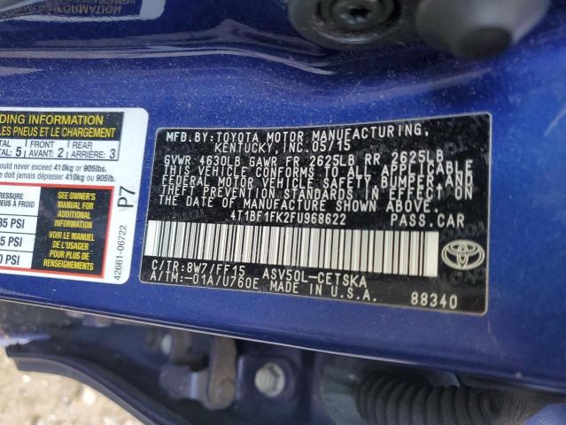 2015 TOYOTA CAMRY LE - 4T1BF1FK2FU968622