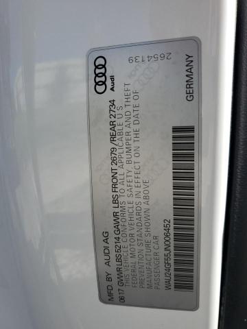 2018 AUDI S5 PRESTIG WAU24GF55JN006452