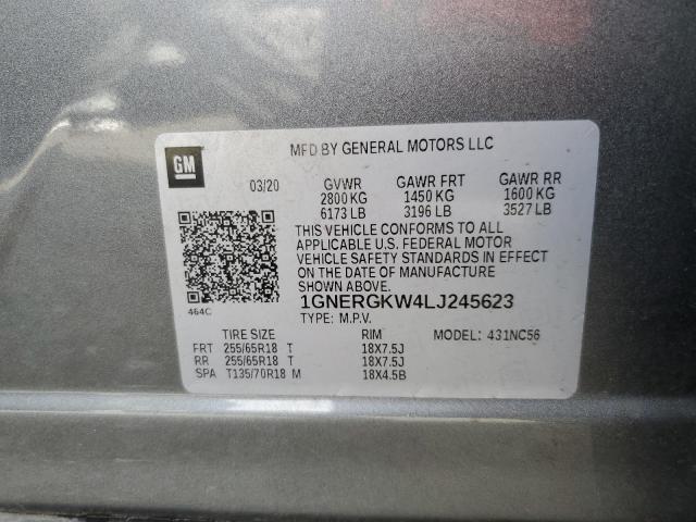 2020 CHEVROLET TRAVERSE L - 1GNERGKW4LJ245623