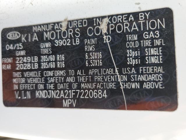 VIN KNDJN2A21F7220684 2015 KIA Soul no.12