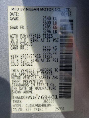 2018 NISSAN FRONTIER S - 1N6AD0EV5JN769401