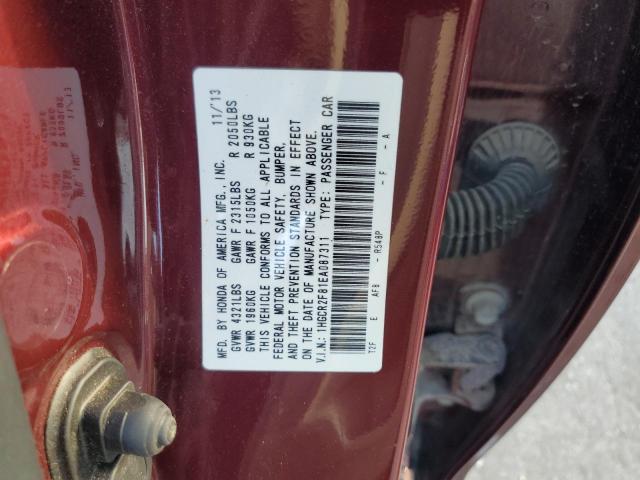 VIN 1HGCR2F81EA087311 2014 Honda Accord, Exl no.13