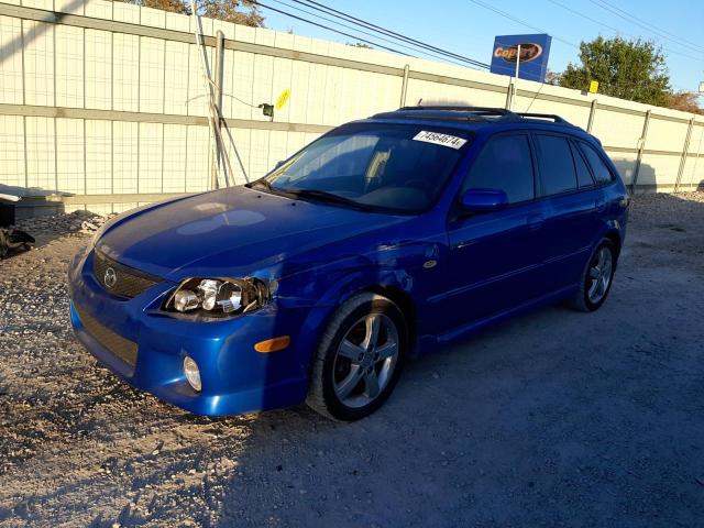 MAZDA PROTEGE PR 2003 blue hatchbac gas JM1BJ245131126650 photo #1