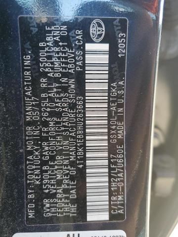 2017 TOYOTA AVALON XLE - 4T1BK1EB8HU263663