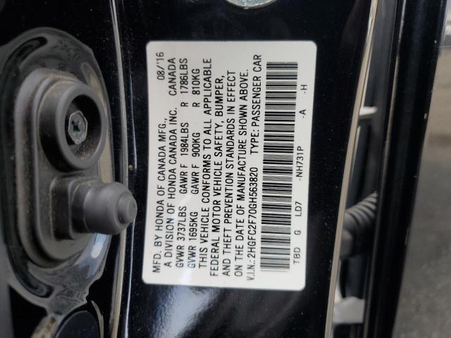 VIN 2HGFC2F70GH563820 2016 Honda Civic, EX no.12