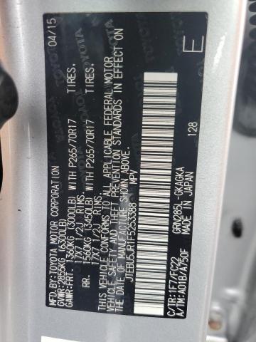 2015 TOYOTA 4RUNNER SR - JTEBU5JR1F5253388
