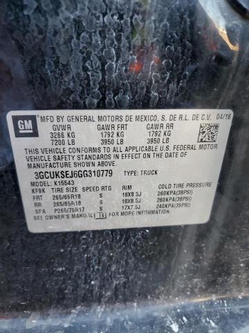 2016 CHEVROLET SILVERADO - 3GCUKSEJ6GG310779