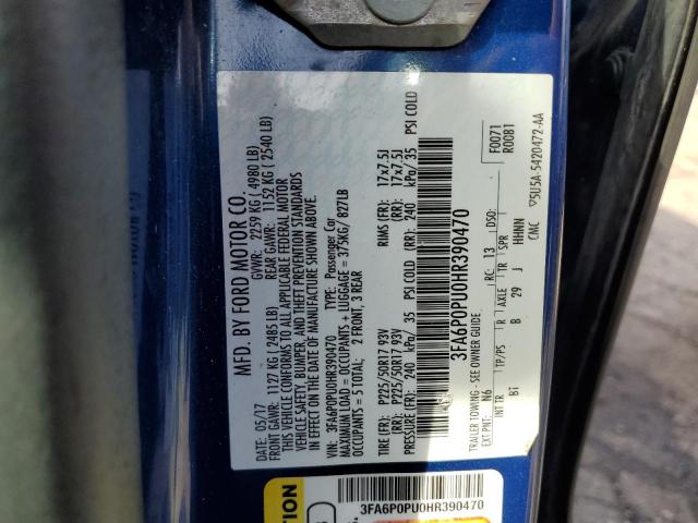 VIN 3FA6P0PU0HR390470 2017 Ford Fusion, Se Phev no.12