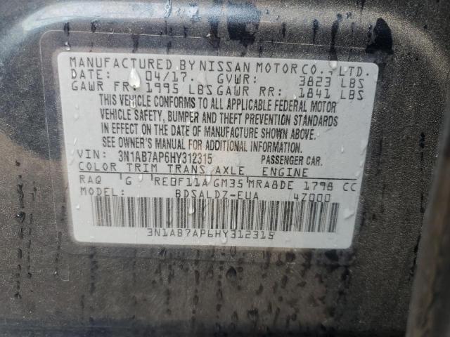 2017 NISSAN SENTRA S - 3N1AB7AP6HY312315