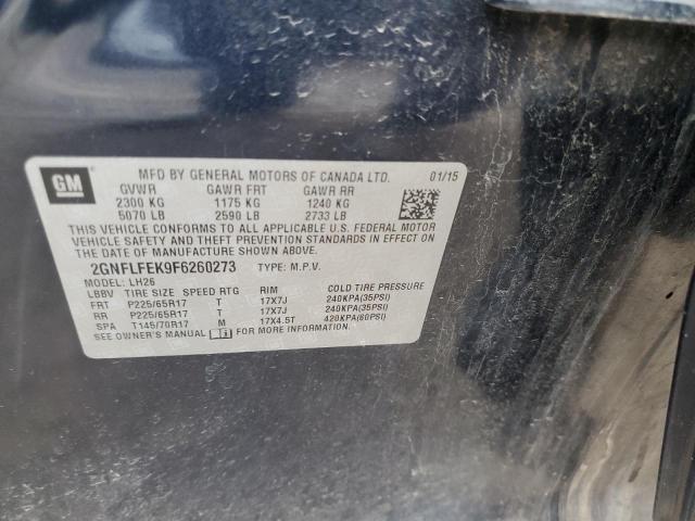 2015 CHEVROLET EQUINOX LT - 2GNFLFEK9F6260273