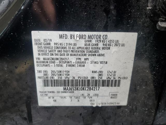 2019 FORD ECOSPORT T - MAJ6S3KL0KC284217
