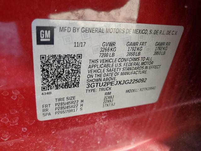 2018 GMC SIERRA K15 - 3GTU2PEJXJG225092