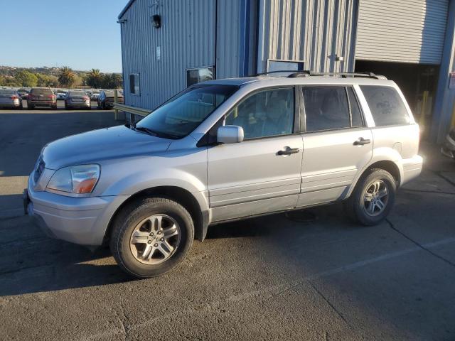 HONDA PILOT EXL 2004 silver  gas 2HKYF18544H623511 photo #1