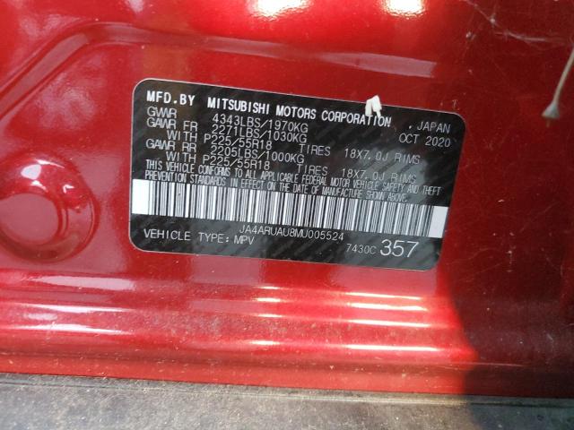 2021 MITSUBISHI OUTLANDER - JA4ARUAU8MU005524