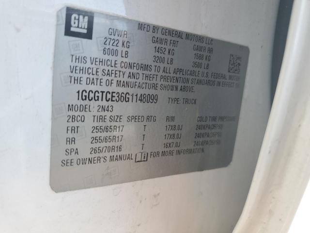 2016 CHEVROLET COLORADO L - 1GCGTCE36G1148099