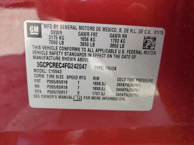 2015 CHEVROLET SILVERADO - 3GCPCREC4FG242047
