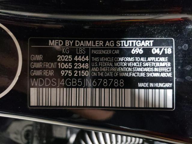 2018 MERCEDES-BENZ CLA 250 4M - WDDSJ4GB5JN678788
