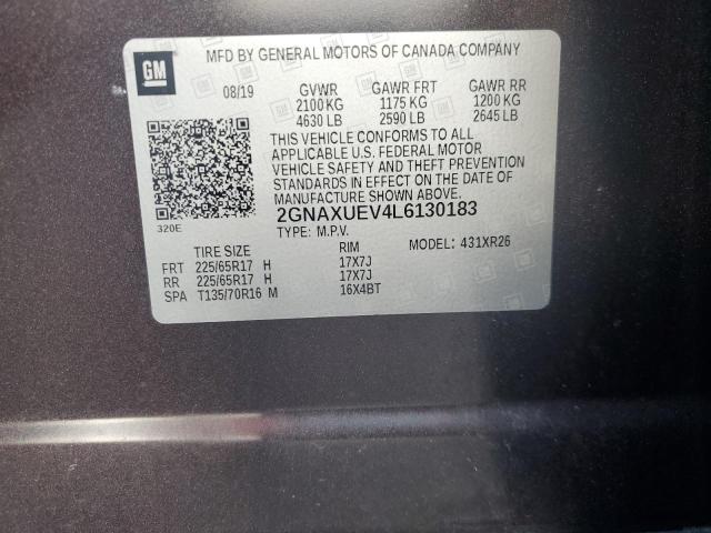 2020 CHEVROLET EQUINOX LT - 2GNAXUEV4L6130183