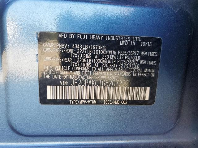 2016 SUBARU CROSSTREK - JF2GPAKC1G8207226