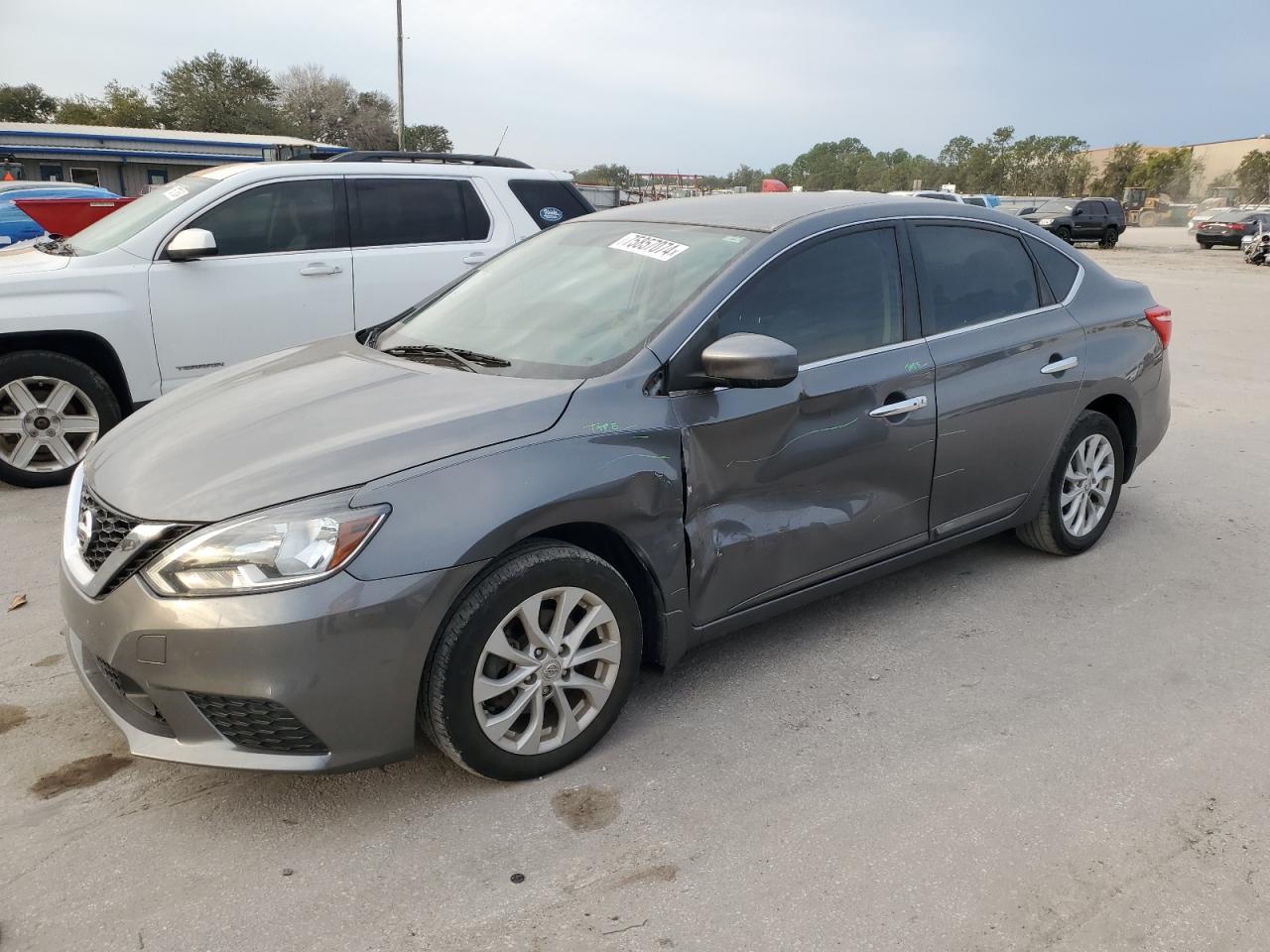 NISSAN SENTRA S 2018 gray  gas 3N1AB7AP2JL631701 photo #1