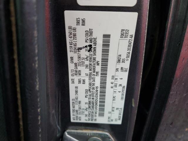 VIN 1FMCU0G95DUD93915 2013 Ford Escape, SE no.12