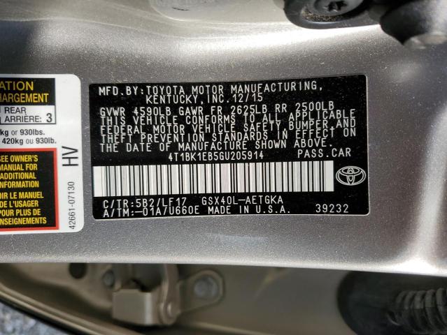 2016 TOYOTA AVALON XLE - 4T1BK1EB5GU205914