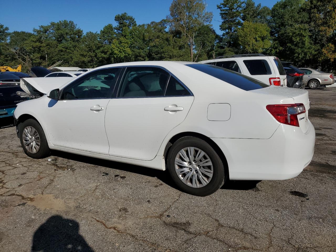 TOYOTA CAMRY L 2014 white  gas 4T1BF1FK5EU848473 photo #3