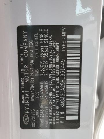 2017 HYUNDAI TUCSON LIM - KM8J3CA25HU351449