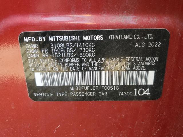 2023 MITSUBISHI MIRAGE G4 - ML32FUFJ6PHF00518