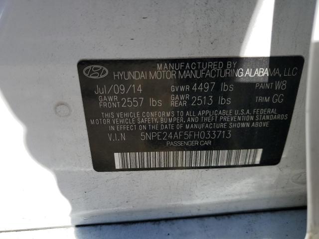 VIN 5NPE24AF5FH033713 2015 Hyundai Sonata, SE no.12