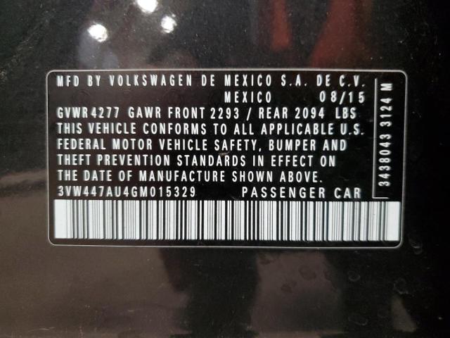 2016 VOLKSWAGEN GTI S/SE - 3VW447AU4GM015329