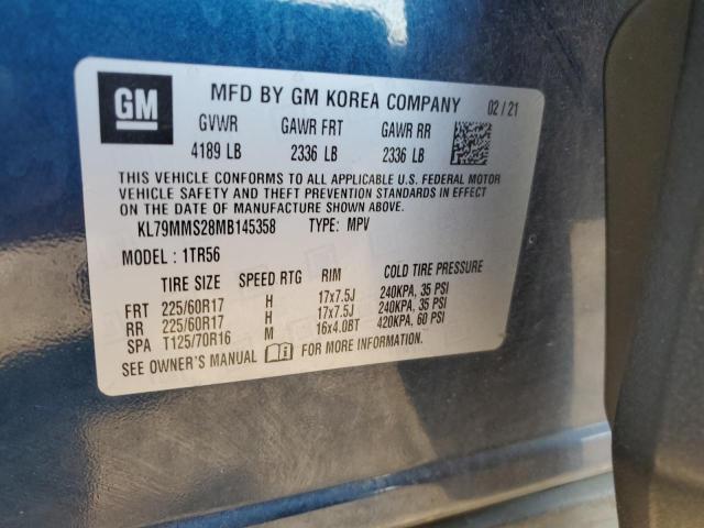 2021 CHEVROLET TRAILBLAZE - KL79MMS28MB145358