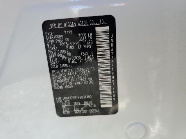 VIN JN8AY2BB1P9837499 2023 Nissan Armada, SL no.13