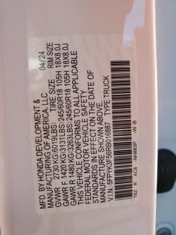 2024 HONDA RIDGELINE - 5FPYK3F56RB016887